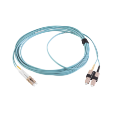Jumper de Fibra Óptica Multimodo 50/125 XGLO OM3, LC-SC Duplex, OFNR, Color Aqua, 5 Metros (16.40 Pies) Jumper de Fibra Óptica Multimodo 50/125 XGLO OM3, LC-SC Duplex, OFNR, Color Aqua, 5 Metros (16.40 Pies)