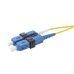 Jumper de Fibra Óptica Monomodo (OS2), XGLO, LC/UPC-SC/UPC Duplex, OFNR, Color Amarillo, 10 Metros (32.81 Pies)