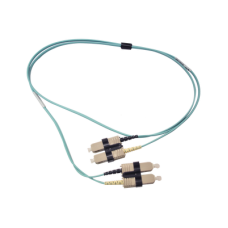 Jumper de Fibra Óptica Multimodo 50/125 OM3 XGLO, SC-SC Duplex, OFNR, Color Aqua, 1 Metro (3.28 Pies) Jumper de Fibra Óptica Multimodo 50/125 OM3 XGLO, SC-SC Duplex, OFNR, Color Aqua, 1 Metro (3.28 Pies)