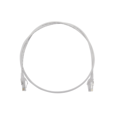 Patch Cord MC6 Modular Cat6 UTP, CM/LS0H, 0.91 Metros (3 Pies), Color Blanco, Diámetro Reducido (28AWG)