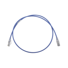Patch Cord MC6 Modular Cat6 UTP, CM/LS0H, 0.91 Metros (3 Pies), Color Azul, Diámetro Reducido (28AWG)
