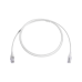 Patch Cord MC6 Modular Cat6 UTP, CM/LS0H, 1.52 Metros (5 Pies), Color Blanco, Diámetro Reducido (28AWG), Versión Bulk (Sin Empaque Individual)