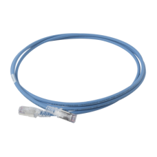 Patch Cord Skinny Cat6A Blindado S/FTP, 2.13 Metros (7 Pies), Diámetro Reducido 28 AWG, Color Azul Patch Cord Skinny Cat6A Blindado S/FTP, 2.13 Metros (7 Pies), Diámetro Reducido 28 AWG, Color Azul
