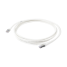 Patch Cord Skinny Cat6A Blindado S/FTP, 3.05 Metros (10 Pies), Diámetro Reducido 28 AWG, Color Blanco