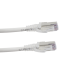 Patch Cord Skinny Cat6A Blindado S/FTP, 3.05 Metros (10 Pies), Diámetro Reducido 28 AWG, Color Blanco