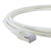 Patch Cord Skinny Cat6A Blindado S/FTP, 3.05 Metros (10 Pies), Diámetro Reducido 28 AWG, Color Blanco