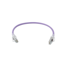 Patch Cord Z-MAX Cat6A S/FTP, CM/LS0H, 1ft, Color Violeta, Versión Bulk (Sin Empaque Individual) Patch Cord Z-MAX Cat6A S/FTP, CM/LS0H, 1ft, Color Violeta, Versión Bulk (Sin Empaque Individual)