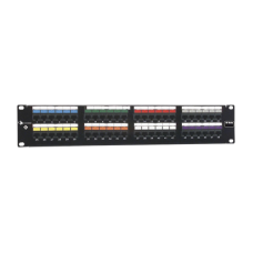 Patch Panel UTP HD6 de 48 puertos, Precargado con Jacks  Categoría 6, Plano, 2UR