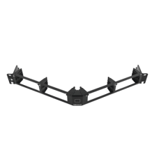 Fiber, Panel, Lightverse Combo, Rack Mount, 1U, Fixed Access, Empty, 4 Openings, Black, Shielded Angled Without Wire Manager