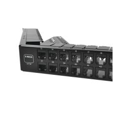 Patch Panel UTP Z-MAX Categoría 6A, de 48 Puertos, Angulado, 1UR
