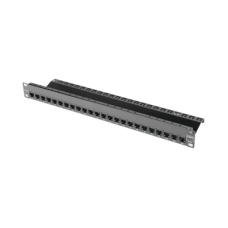 Patch Panel ZMAX with Jack UTP CAT6A 24 Port 1U Black