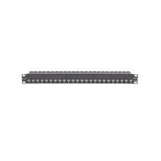 Patch Panel Z-Max de 24 Puertos, Blindado, Precargado con Jacks Categoría 6A, Plano, 1UR