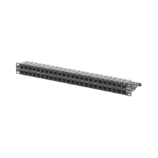 Patch Panel Z-Max de 48 Puertos, Blindado, Precargado con Jacks Categoría 6A, Plano, 1UR