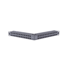 Patch Panel Z-MAX de 48 Puertos, Blindado, Modular (Vacío), Angulado, 1UR