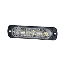 Luz Auxiliar de 12 LED, Rojo/Azul, SAE, Bisel Negro, Lente Transparente Luz Auxiliar de 12 LED, Rojo/Azul, SAE, Bisel Negro, Lente Transparente