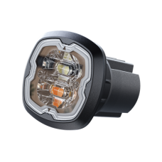 Estrobo Oculto, 6 LED, rojo/azul, SAE Clase I, Empotrable, lente transparente