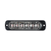 Luz Auxiliar de 12 LED, Rojo/Azul, SAE, Bisel Negro, Lente Transparente