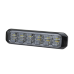 Luz Auxiliar de 18 LED, SAE, Tricolor, Bisel Negro, Rojo/Blanco/Ambar, Lente Transparente