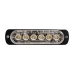 Luz Auxiliar de 6 LED, Azul, Bisel Negro, Lente Transparente