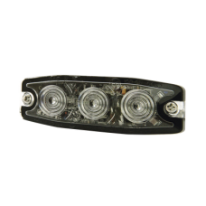 Luz Auxiliar de 3 LED, ámbar, SAE Clase I, Lente transparente