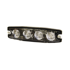 Luz Auxiliar de 4 LED, ámbar, SAE Clase I, Lente transparente