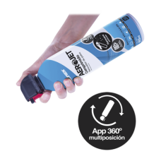 Removedor de polvo y residuos (aire comprimido) con aplicación 360º para limpieza de equipos electrónicos, válvula anti-estallamiento, 660 ml