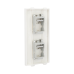 Placa Plana de Voz y Datos con Guardapolvo para 2 RJ45 / Color Blanco / 2 Puertos para Jacks Keystone / Compatible con Cajas de Pavimento SM-CPAV-2 y SM-CPAV-4 / Modelo S76B/9