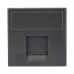 Módulo Color Negro con 1 Espacio para Jack Keystone con Guardapolvo para las Cajas de Escritorio Ofiblock y Teleblock / (K76/14)