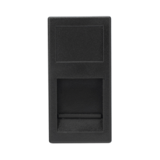 Medio Módulo Color Negro con 1 Espacio para Jack Keystone con Guardapolvo para las Cajas de Escritorio Ofiblock y Teleblock / (K76/14) Medio Módulo Color Negro con 1 Espacio para Jack Keystone con Guardapolvo para las Cajas de Escritorio Ofiblock y Teleblock / (K76/14)