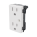 Módulo Dúplex de Contactos Eléctricos 10A 127V Color Blanco / Compatible con Cajas para Pavimento SM-CPAV-2 y SM-CPAV-4 / Requiere Adaptador SM-ADAP-FP para Fijación / Modelo 25424-30
