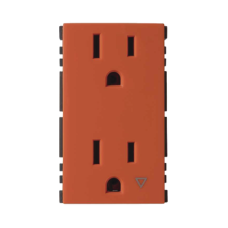 Toma de Corriente Dúplex / Tierra Aislada / 10A 127V / Embornamiento a Tornillo / Color Naranja / Simon 25 Plus