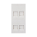 Placa Plana de Voz y Datos con Guardapolvo para 4 RJ45 / Color Blanco / 4 Puertos para Jacks Keystone / Compatible con Cajas de Pavimento SM-CPAV-2 y SM-CPAV-4 / Modelo S76C/9