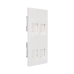 Placa Plana de Voz y Datos con Guardapolvo para 4 RJ45 / Color Blanco / 4 Puertos para Jacks Keystone / Compatible con Cajas de Pavimento SM-CPAV-2 y SM-CPAV-4 / Modelo S76C/9