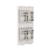 Placa Plana de Voz y Datos con Guardapolvo para 4 RJ45 / Color Blanco / 4 Puertos para Jacks Keystone / Compatible con Cajas de Pavimento SM-CPAV-2 y SM-CPAV-4 / Modelo S76C/9
