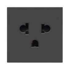 Módulo para Tomacorriente Euroamericano / Color Grafito / 45x45 mm (1.77 x 1.77 Pulgadas) / Compatible con Torres y Cajas para Escritorio de la Marca Simon