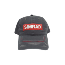 Gorra color gris con logo simrad