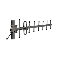 Antena Yagi 360-380 MHz, 10dB Ganancia, 7 Elementos, Anodizada en Negro, 250 Watt, N Hembra.