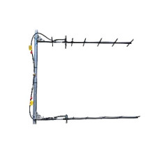 Antena Yagi Doble Direcional de 7 elementos, 450-470 MHz, 12.5 dB, 20 MHz, 250 Watt, N Macho. Antena Yagi Doble Direcional de 7 elementos, 450-470 MHz, 12.5 dB, 20 MHz, 250 Watt, N Macho.