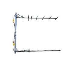 Antena Yagi Doble Direcional de 7 elementos, 470-490 MHz, 12.5 dB, 20 MHz, 250 Watt, Anodizada en Negro, N Macho. Antena Yagi Doble Direcional de 7 elementos, 470-490 MHz, 12.5 dB, 20 MHz, 250 Watt, Anodizada en Negro, N Macho.