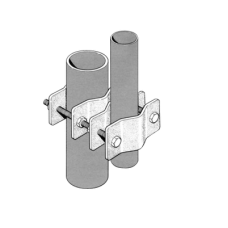 Juego Sencillo de Abrazadera Dual para Mástiles de 3.81 a 8.9 cm. de Diámetro. Juego Sencillo de Abrazadera Dual para Mástiles de 3.81 a 8.9 cm. de Diámetro.