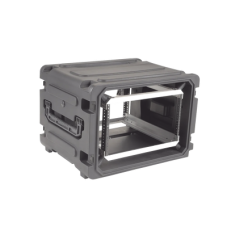 Gabinete Plástico Móvil con Amortiguador con Rack de 19