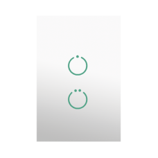 (ZWAVE) Interruptor On/Off panel táctil touch inalámbrico Zwave Plus 2 botones. Compatible con Hubitat HC8, Álula  M2M, otro 
