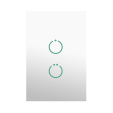 (ZWAVE) Interruptor On/Off panel táctil touch inalámbrico Zwave Plus 2 botones. No requiere cable neutro, Compatible con Hubitat HC8, Álula  M2M, otros 