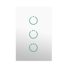 (ZWAVE) Interruptor On/Off panel táctil touch inalámbrico Zwave Plus 3 botones. Compatible con Hubitat HC8, Álula  M2M, otro 