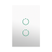 (ZWAVE) Interruptor On/Off panel táctil touch inalámbrico Zwave Plus 2 botones. No requiere cable neutro, Compatible con Hubitat HC8, Álula  M2M, otros 