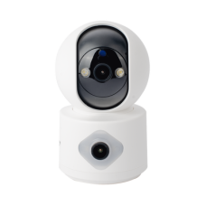 Camara doble lente 3mp| Wifi| autoseguimiento| Detección de movimiento| audio de 2 vias| almacenamiento hasta 128GB