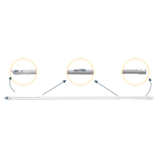 Riel Ajustable Cortinas Motorizadas / 2.3-4 m Ajustable / 20 Kg Capacidad / Movelite WF + Elatio Compatible / Instalación Techo / DIY / Smart Home