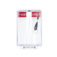 Cubierta Universal Transparente con Sirena, Texto de Incendio en Español