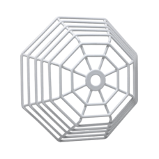 Rejilla de acero Web Stopper® para protección de detectores de humo de vandalismo y accidentes. Bajo perfil, montaje empotrado. Rejilla de acero Web Stopper® para protección de detectores de humo de vandalismo y accidentes. Bajo perfil, montaje empotrado.