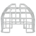 Protector De Rejilla Anti Vandalismo Y Golpes Accidentales, Color Blanco, Para Sirenas/Estrobos/Bocinas System Sensor, Montaje En Superficie, 7.49